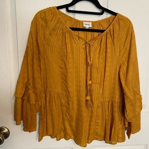 Gold Peasant Top